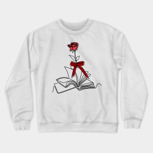 flowers growing from book Crewneck Sweatshirt